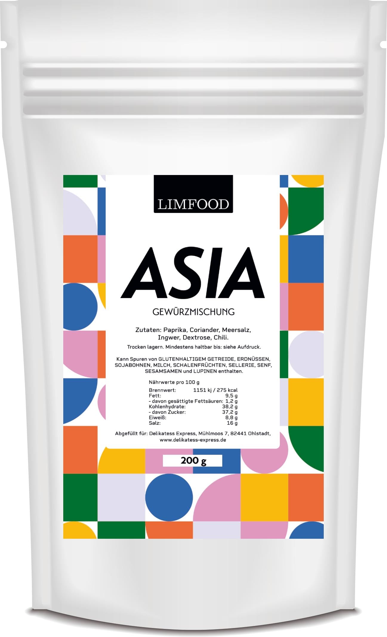 Limfood | 200g Asia Gewürz, asiatische Gewürzmischung für Wok Gerichte