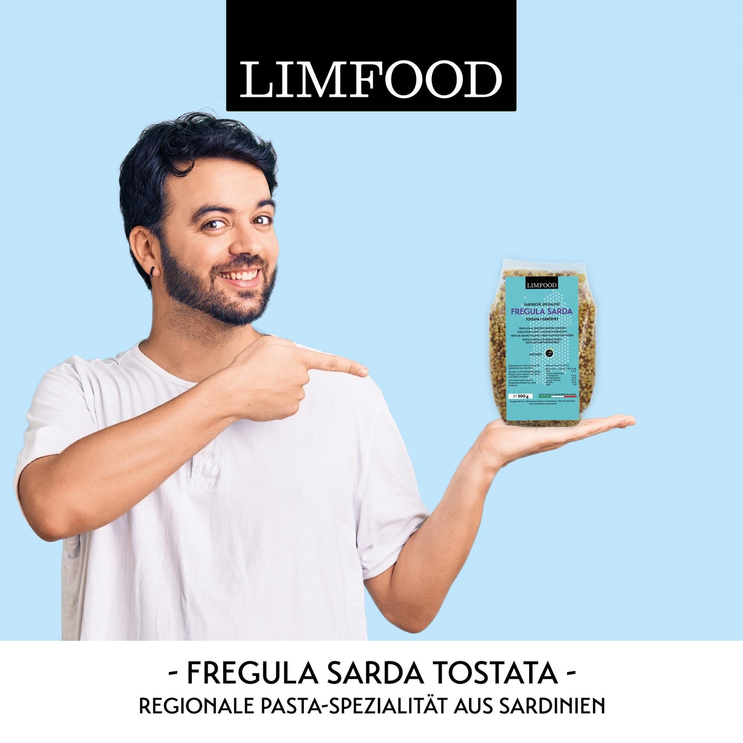 Limfood | 500g Fregola Sarda Pasta, Kugelpasta Tostada