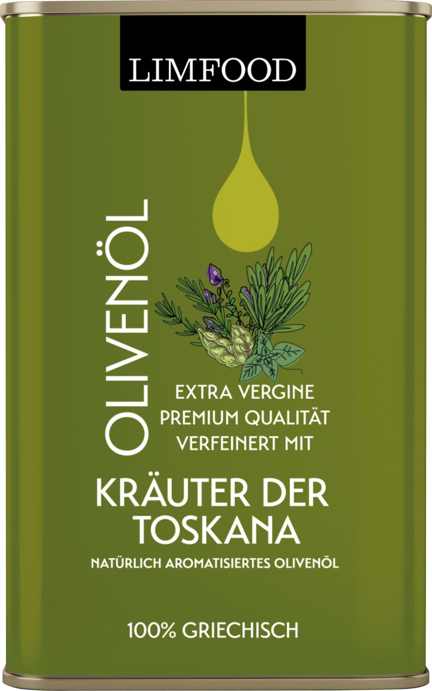 Limfood | 250ml Olivenöl aromatisiert aus Griechenland, natives Olivenöl aus Korinth in Peloponnes