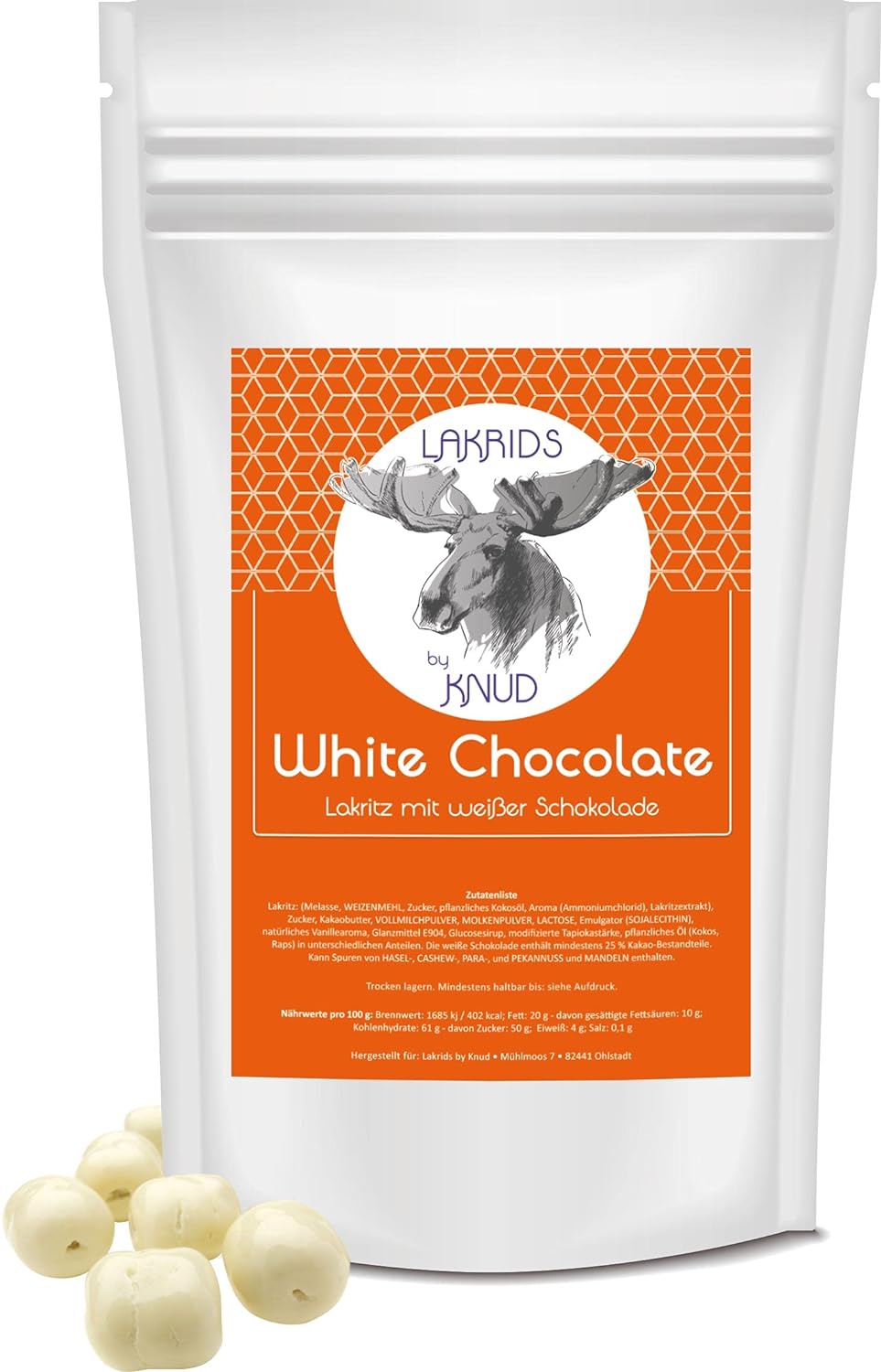 Knud | 150g Lakritze mit weißer Schokolade