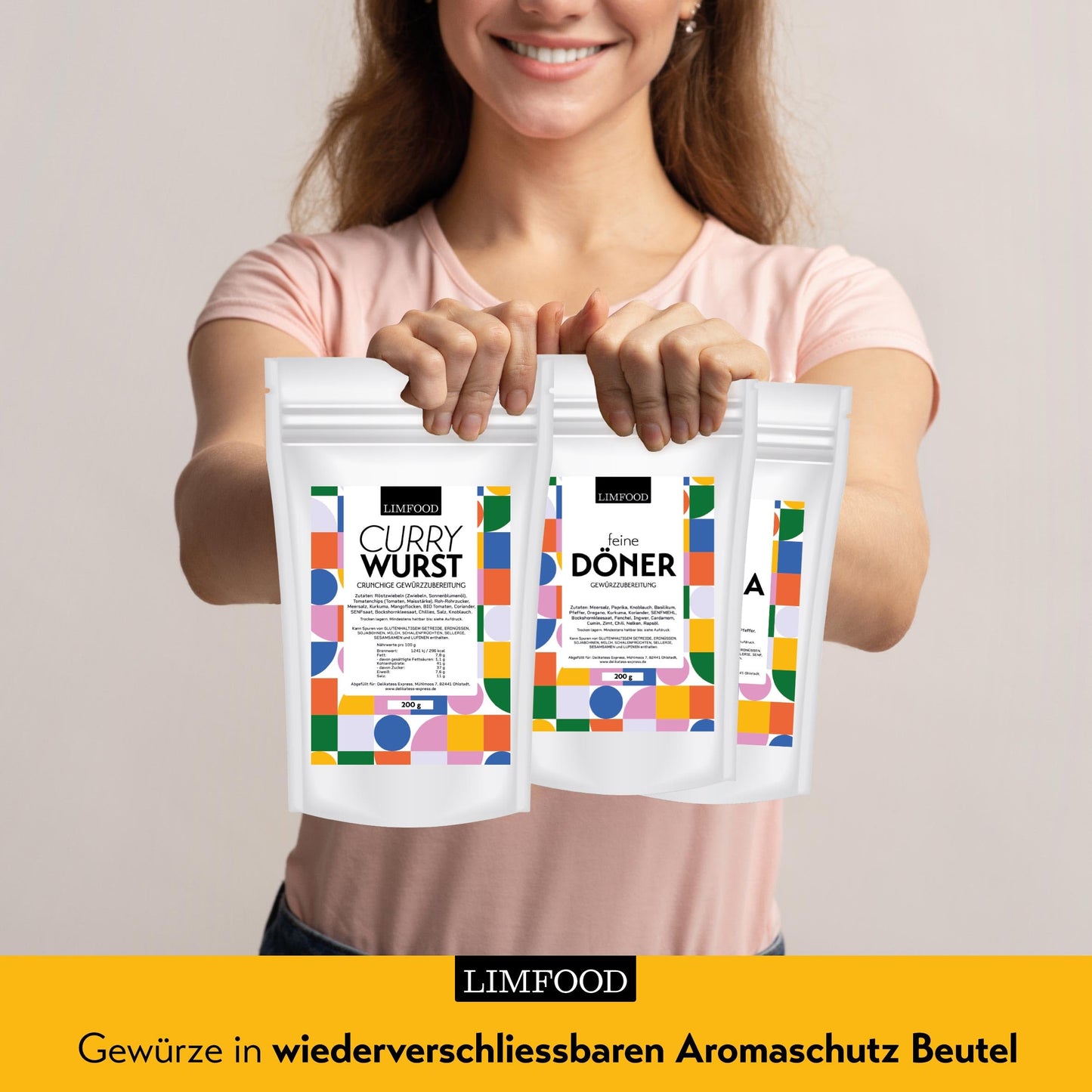 Limfood | Currywurst "Crunch" Gewürz, mit Röstzwiebeln und Mangoflocken - knuspriges Geschmackserlebnis
