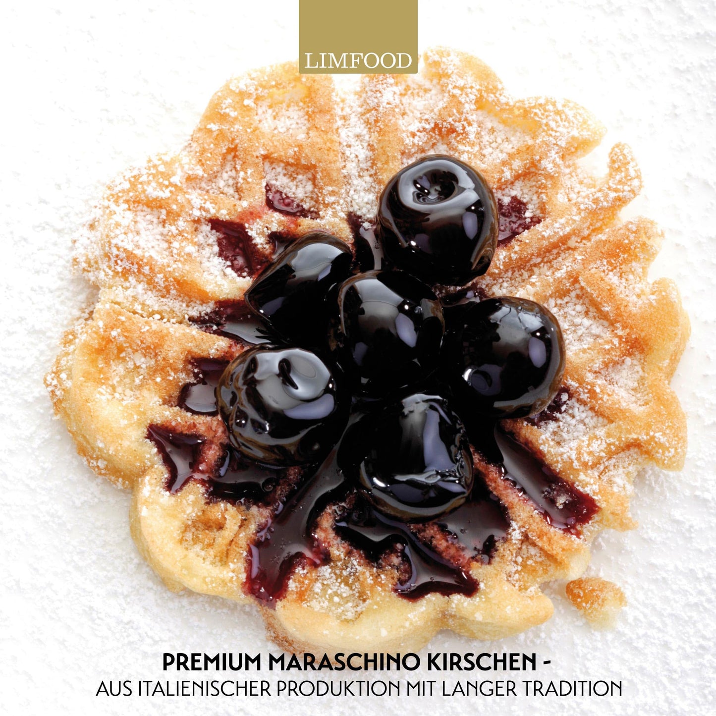 Limfood | 400g Maraschino Kirschen - aromatische italienische Kirschen in Sirup - alkoholfrei