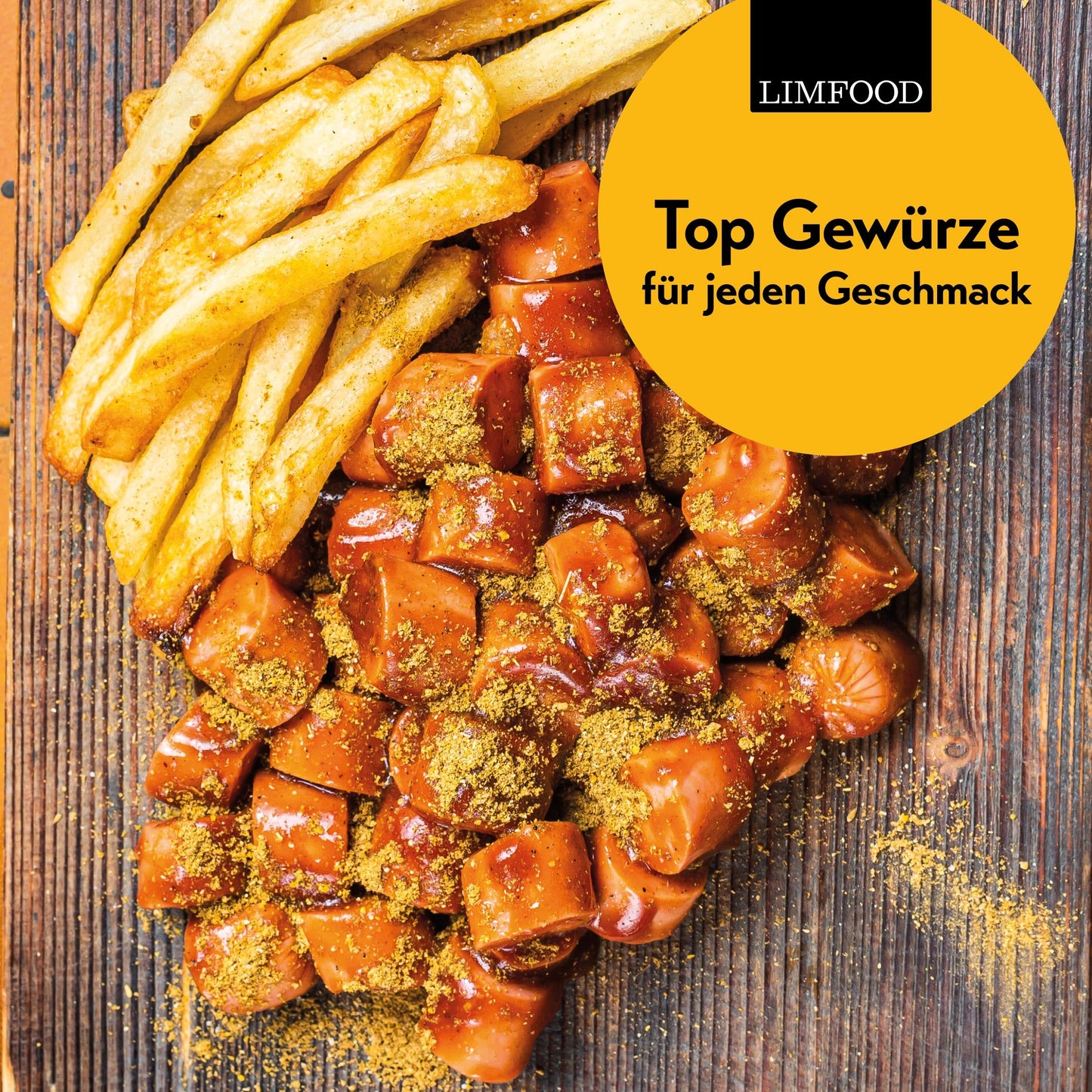 Limfood | Currywurst "Crunch" Gewürz, mit Röstzwiebeln und Mangoflocken - knuspriges Geschmackserlebnis