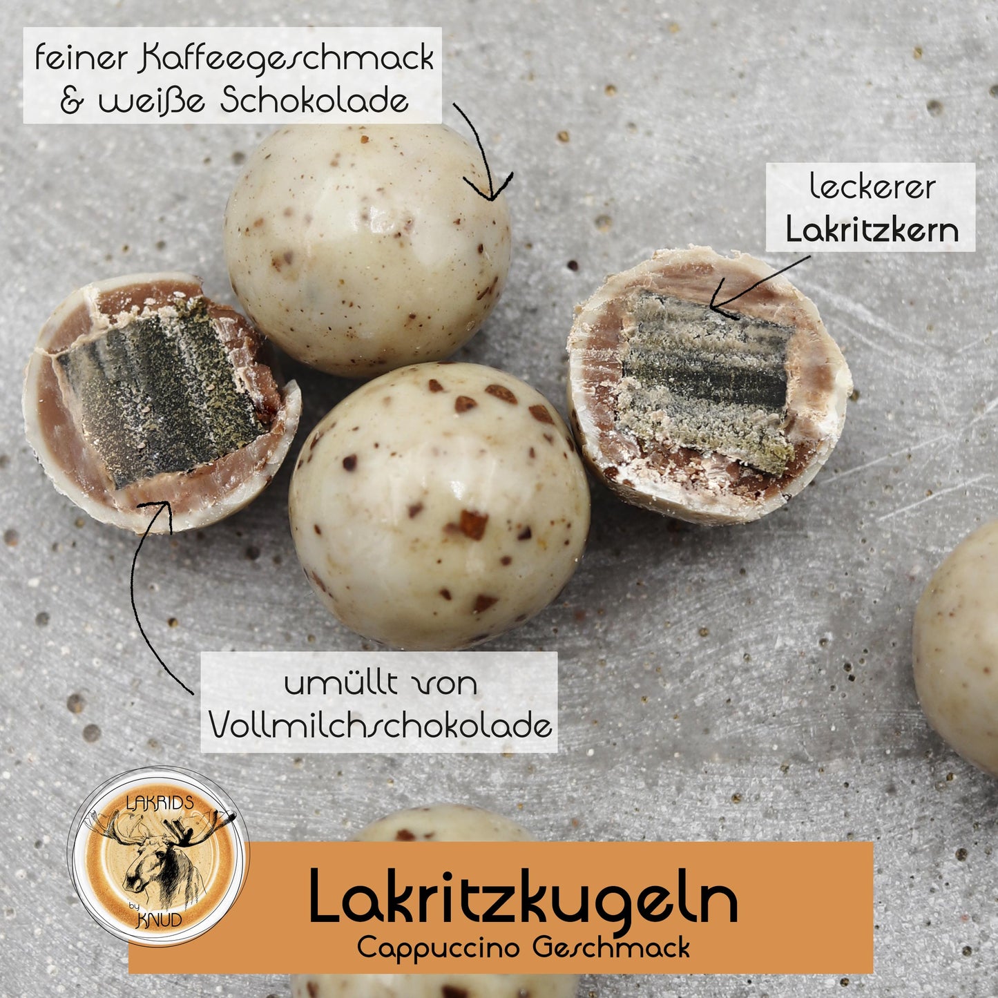 Knud | 150g Lakritz mit Cappuccino