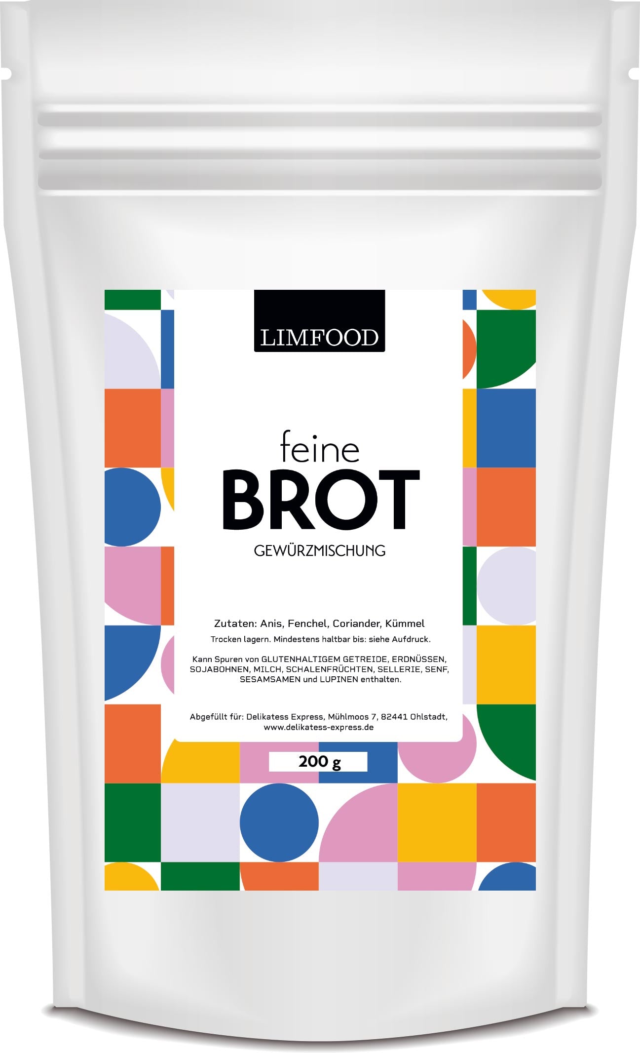 Limfood | 200g Brotgewürz fein gemahlen, intensives Brot Gewürz für rustikales würziges Brot