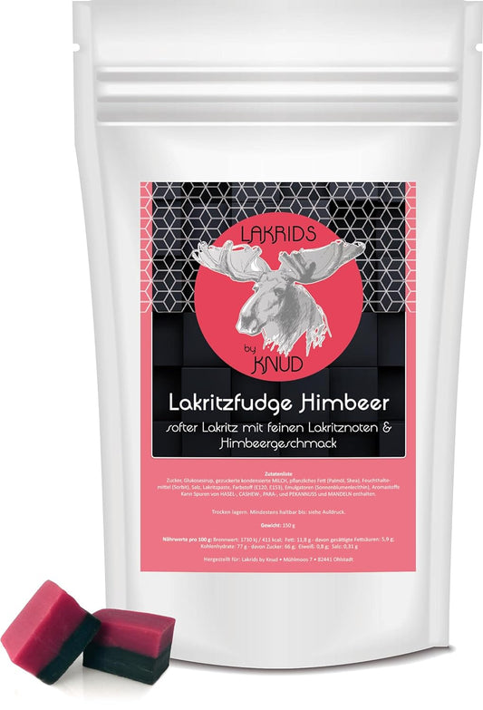 Knud | 150g Lakritz Himbeer Fudge