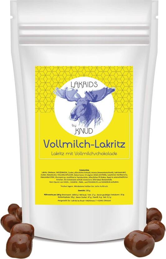 Knud | 150g Lakritze mit Vollmilchschokolade