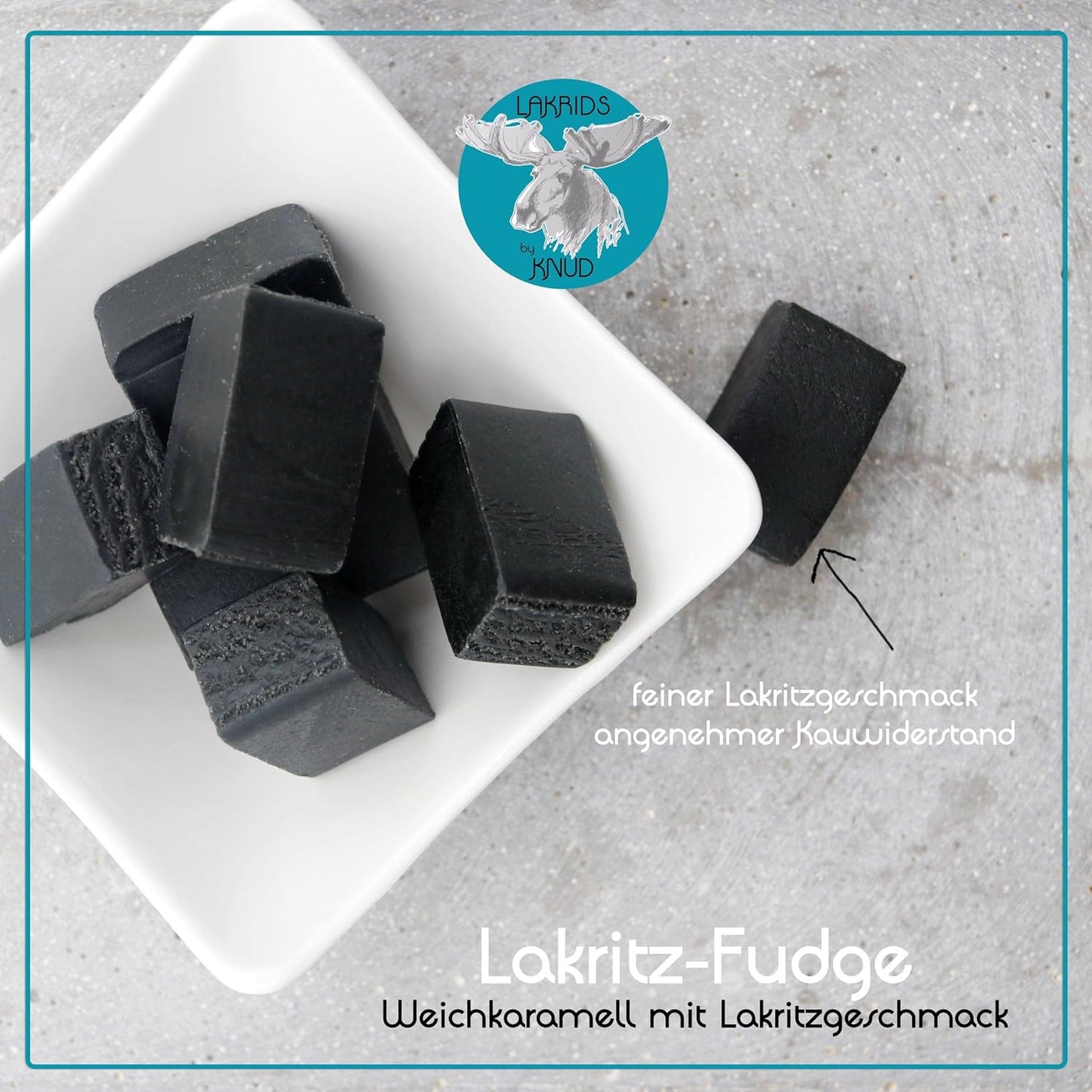 Knud | 150g Lakritz Fudge, softe Stücke mit feinem Lakritzgeschmack