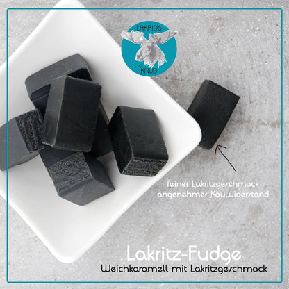 Knud | 150g Lakritz Fudge, softe Stücke mit feinem Lakritzgeschmack