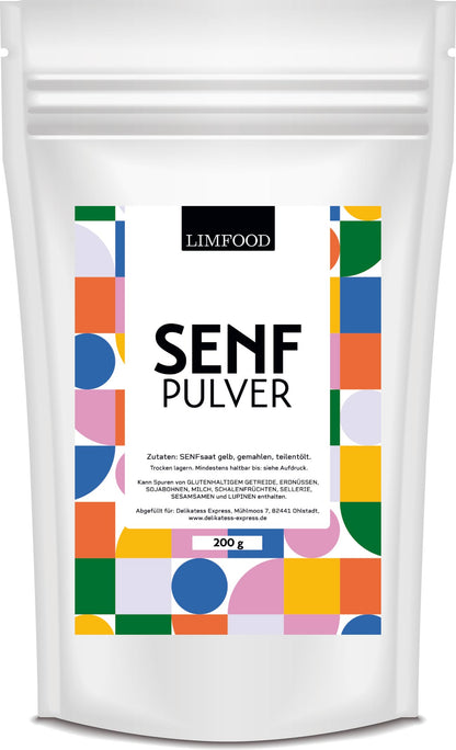 Limfood | 200g Senfmehl gelb teilentölt